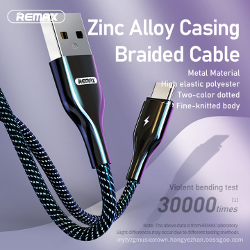 Remax Join Us RC-158 3A micro usb cable braided metal magnetic micro usb data cable